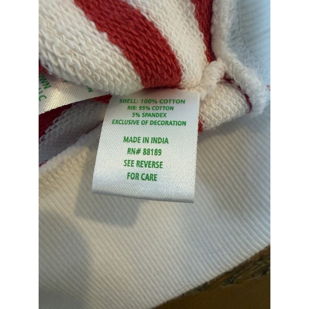 Lilly Pulitzer XXS Red White Stripe Starfish Sequin Pearl Sweatshirt Coastal - Picture 7 of 7